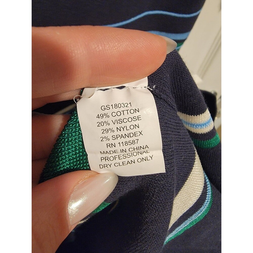 Grey By Jason Wu, Multi Stripe Knit Midi Dress S - image 7